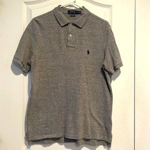 Polo by Ralph Lauren Classic Fit Medium Grey in a Pique textured like fabric